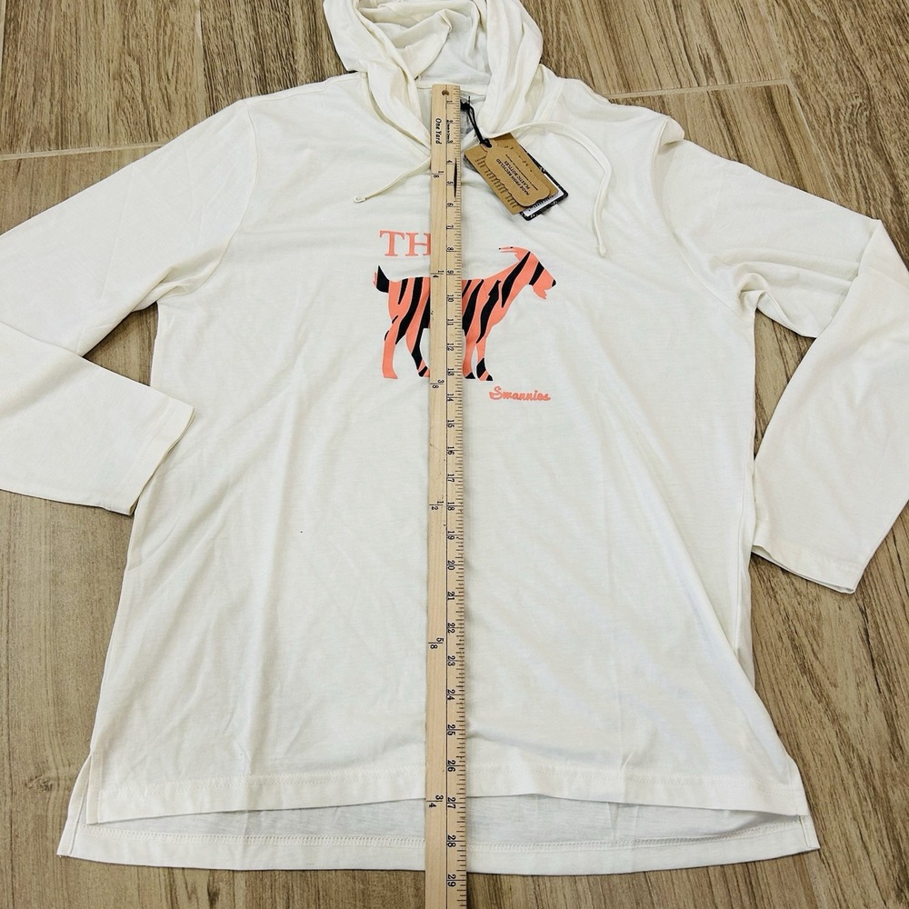 Swannies Golf "The Goat" Tiger Woods Graphic Golf Hoodie white Mens Large New - Picture 8 of 9